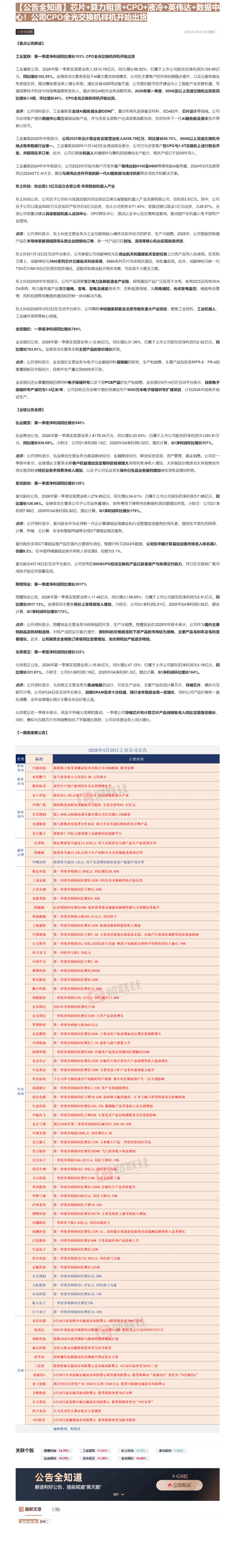 【财联VIP专栏】【公告全知道】芯片+算力租赁+CPO+液冷+英伟达+数据中心！公司CPO全光交换机样机开始出货......