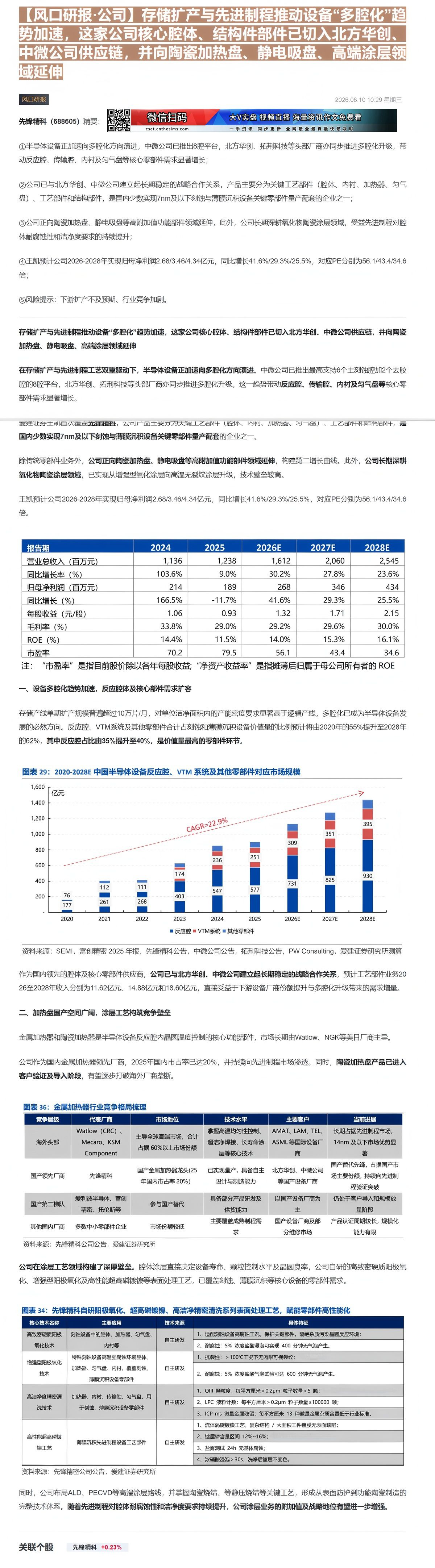 【财联VIP专栏】【风口研报·公司】存储扩产与先进制程推动设备“多腔化”趋势加速，这家公司核心腔体、结构件部件已切入北方......