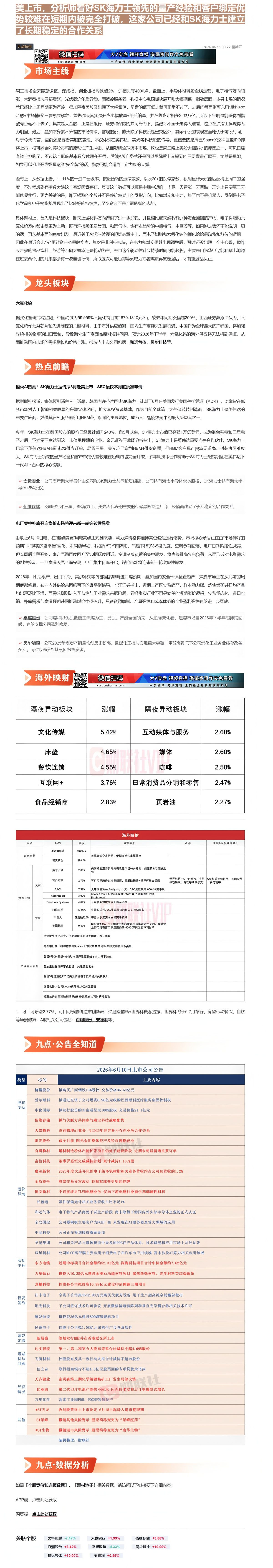 【财联VIP专栏】【九点特供】最快本月底批准申请！SK海力士据传拟8月赴美上市，分析师看好SK海力士领先的量产经验和客户......