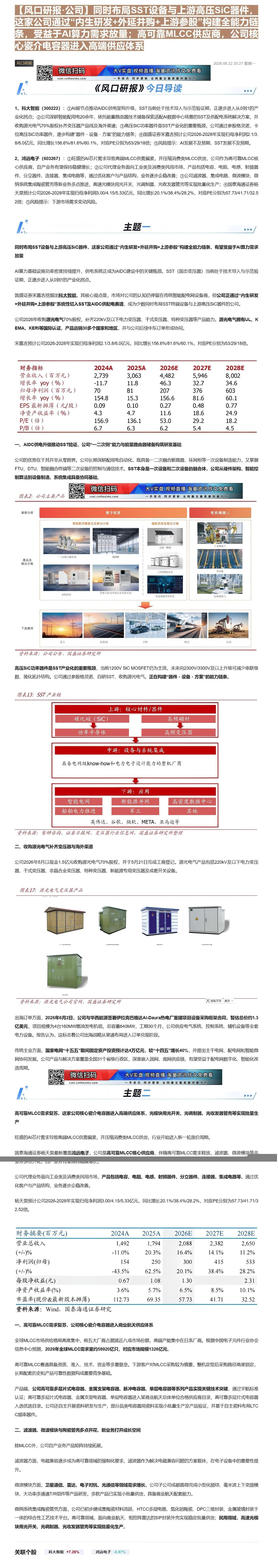 【财联VIP专栏】【风口研报·公司】同时布局SST设备与上游高压SiC器件，这家公司通过“内生研发+外延并购+上游参股”......