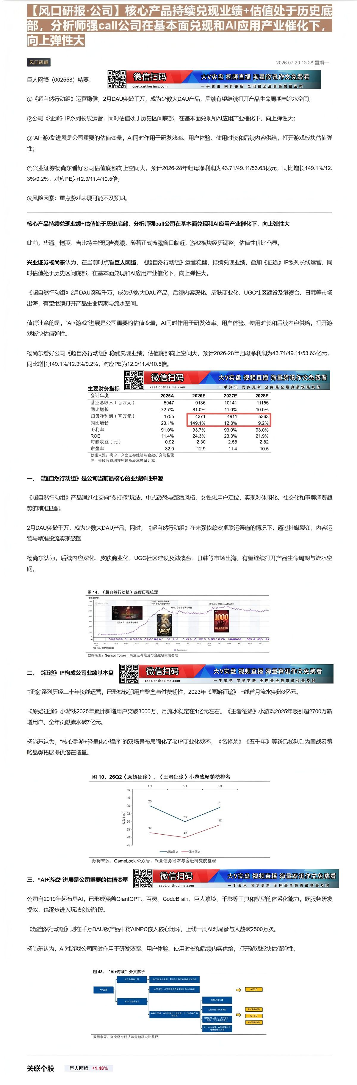 【财联VIP专栏】【风口研报·公司】核心产品持续兑现业绩+估值处于历史底部，分析师强call公司在基本面兑现和AI应用产......