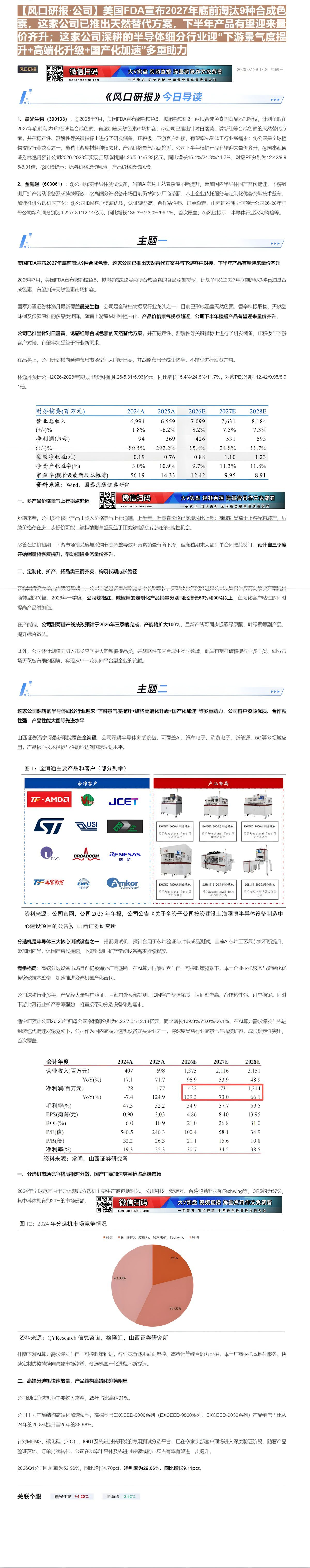 【财联VIP专栏】【风口研报·公司】美国FDA宣布2027年底前淘汰9种合成色素，这家公司已推出天然替代方案，下半年产品......