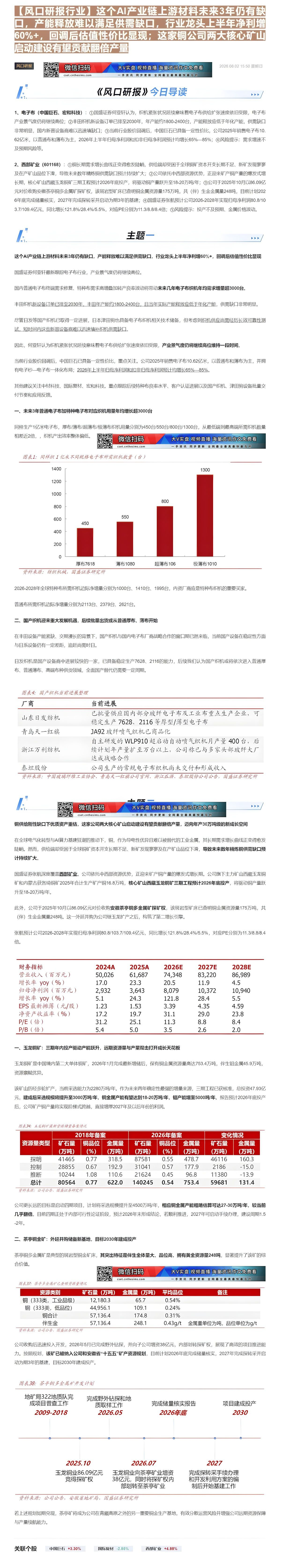 【财联VIP专栏】【风口研报行业】这个AI产业链上游材料未来3年仍有缺口，产能释放难以满足供需缺口，行业龙头上半年净利增......