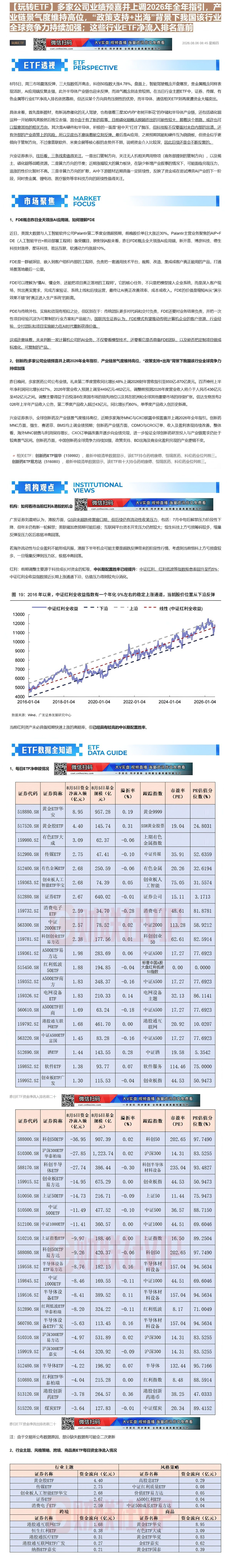 【财联VIP专栏】【玩转ETF】多家公司业绩预喜并上调2026年全年指引，产业链景气度维持高位，“政策支持+出海”背景下......